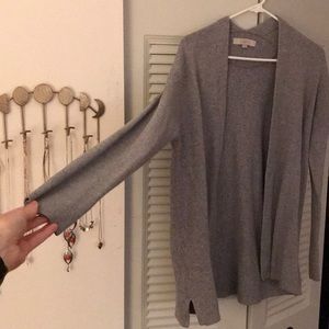 Large Loft Gray Cardigan